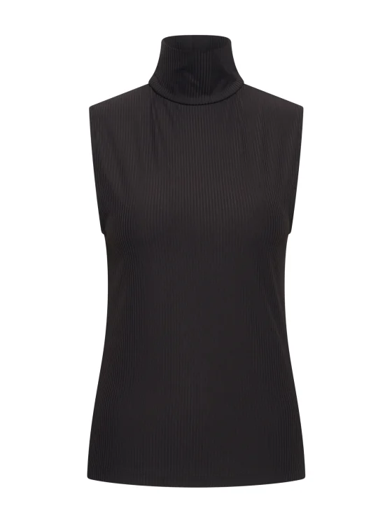 Mi Piace Travelstof Mouwloze Col Top 202642 zwart