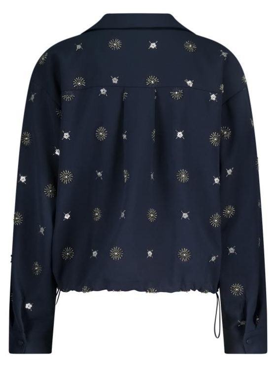 Nukus Newport Blouse Embroidery navy silver - Afbeelding 2