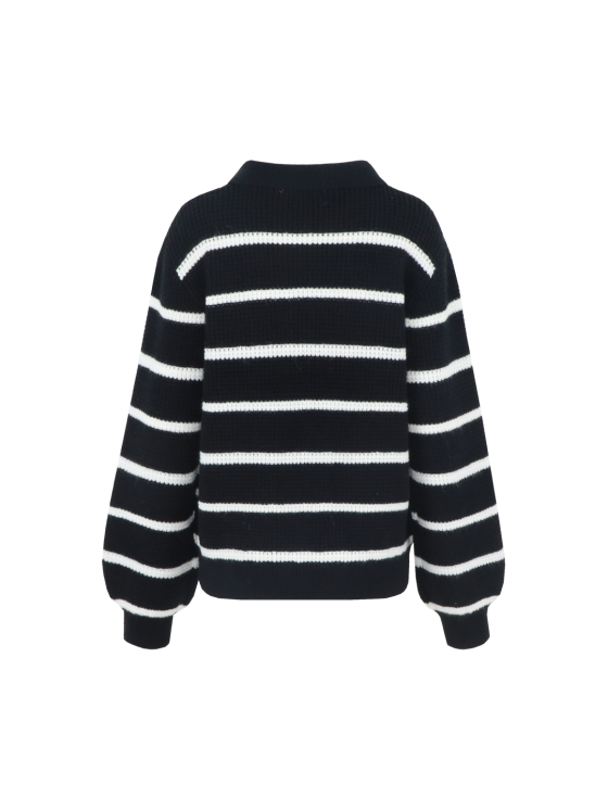 G-maxx Danica Knitting Sweater zwart offwhite - Afbeelding 3