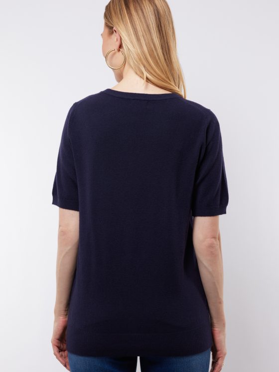 C&S Anne Knit Top midnight blue - Afbeelding 3