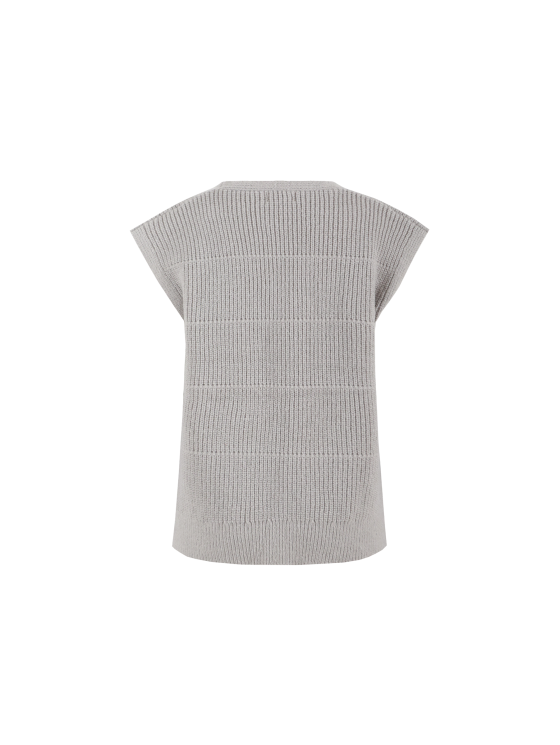 C&S Vivian Knit Gilet moon rock - Afbeelding 2