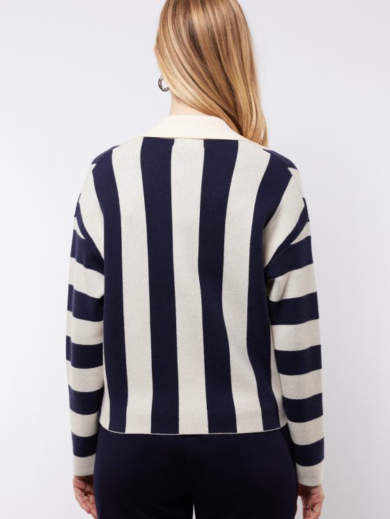 C&S Cecillia Knit Cardigan midnight blue sand - Afbeelding 3