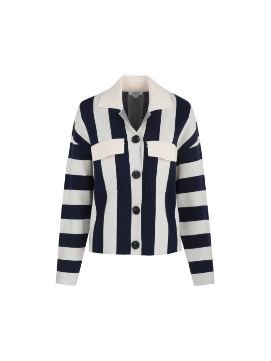 C&S Cecillia Knit Cardigan midnight blue sand - Afbeelding 4