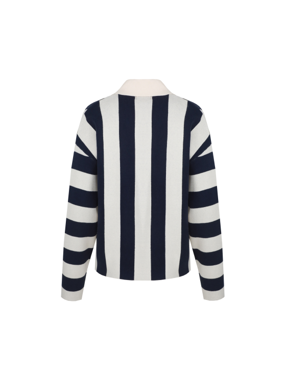 C&S Cecillia Knit Cardigan midnight blue sand - Afbeelding 5