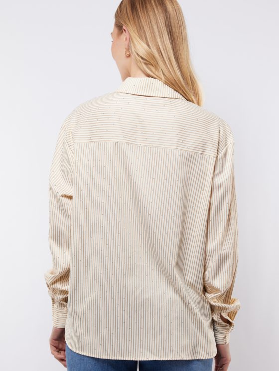 C&S Lyllith Blouse offwhite light camel - Afbeelding 3