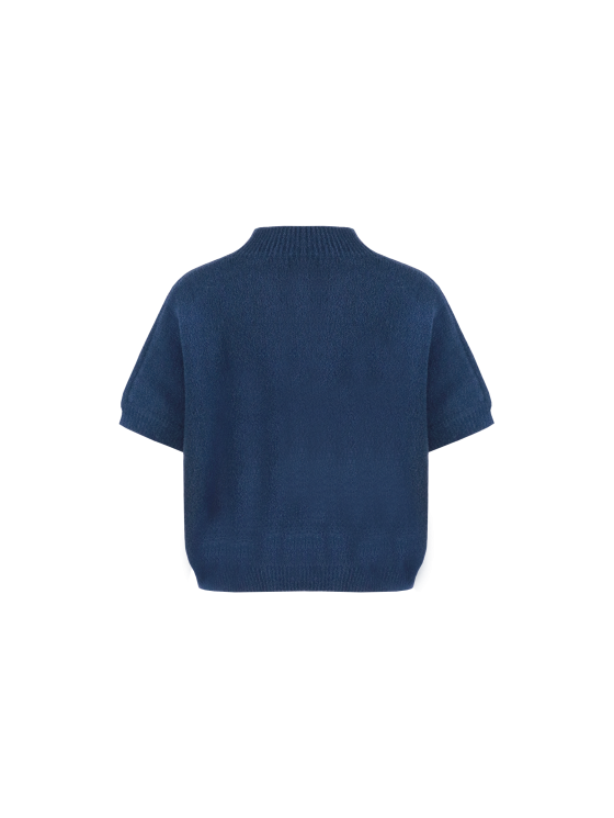 C&S Violette Knit Gilet midnight blue sand - Afbeelding 5