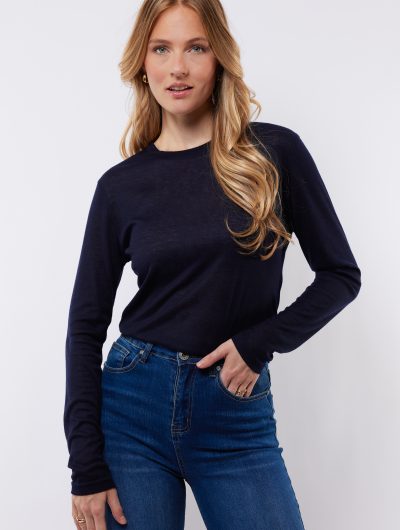C&S Angel Knit Pullover midnight blue