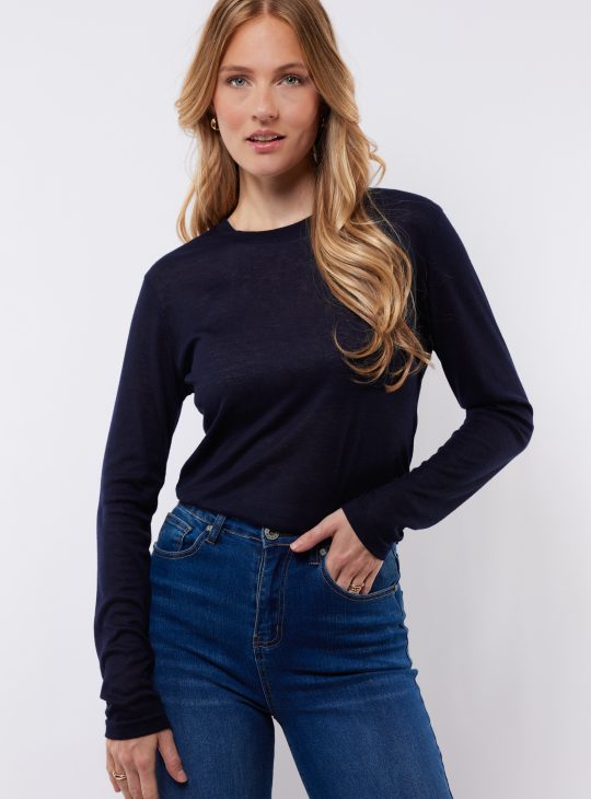 C&S Angel Knit Pullover midnight blue