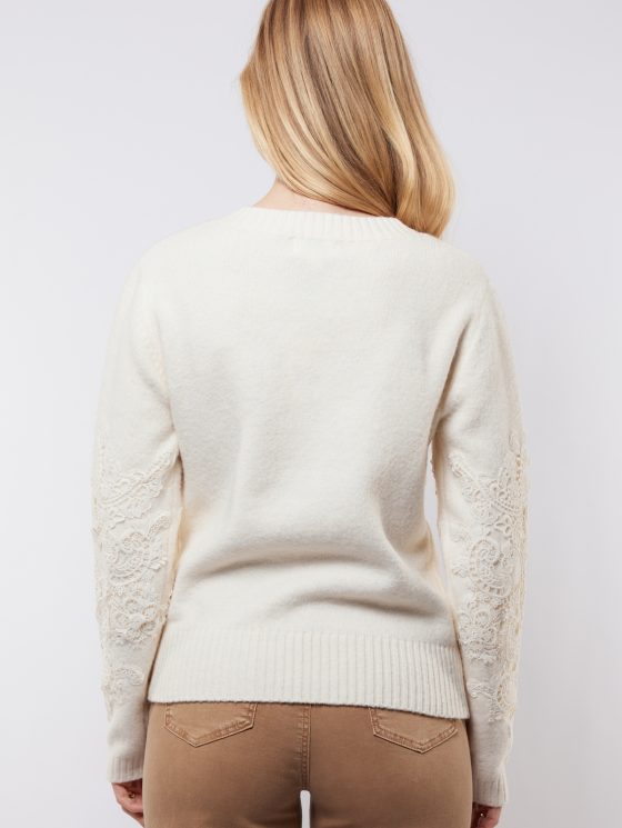 C&S Katja Knit Pullover wool white - Afbeelding 3