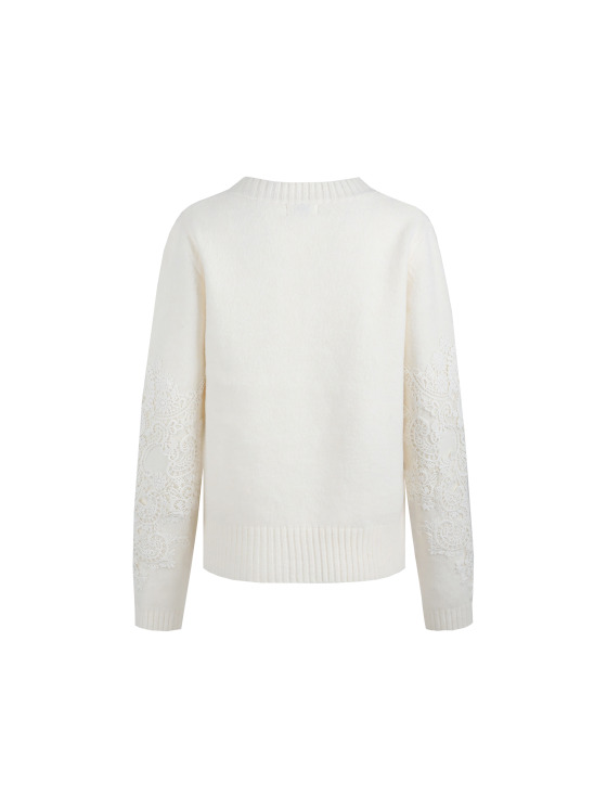 C&S Katja Knit Pullover wool white - Afbeelding 5