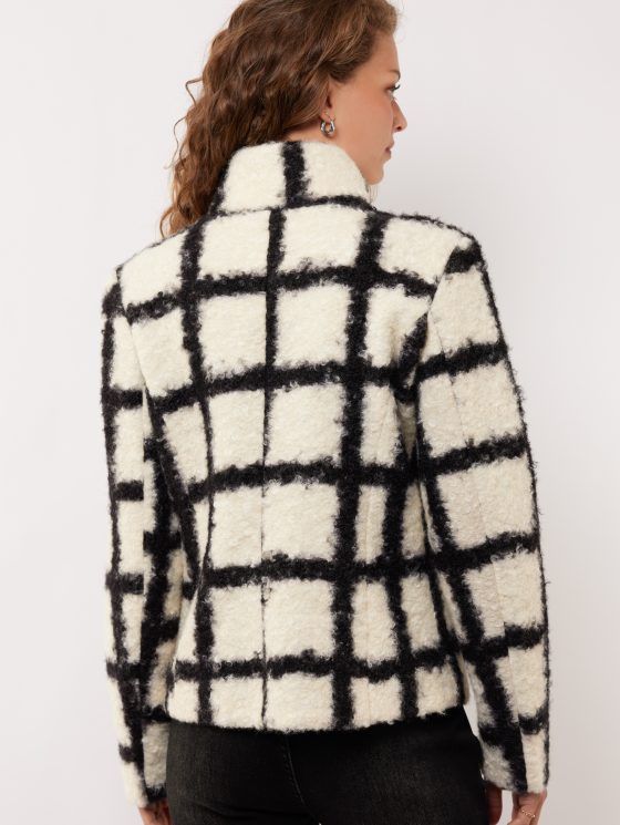 G-maxx Kylie Coat offwhite zwart - Afbeelding 4