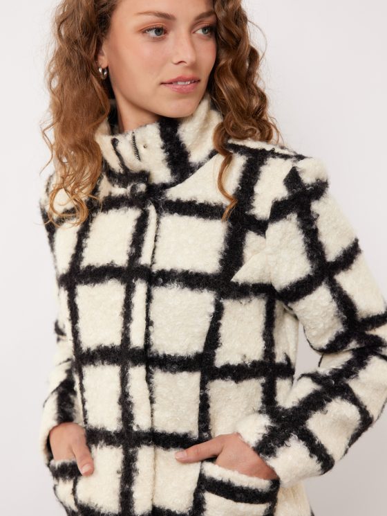 G-maxx Kylie Coat offwhite zwart - Afbeelding 3