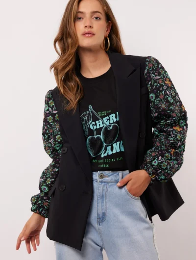 Fluresk Myrha Blazer zwart marine blue