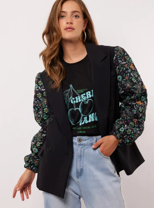 Fluresk Myrha Blazer zwart marine blue