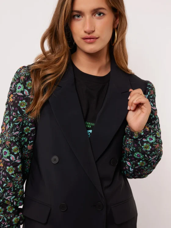 Fluresk Myrha Blazer zwart marine blue - Afbeelding 3