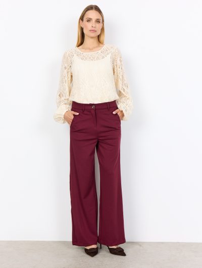 SoyaConcept Daniela 9 Broek dark red
