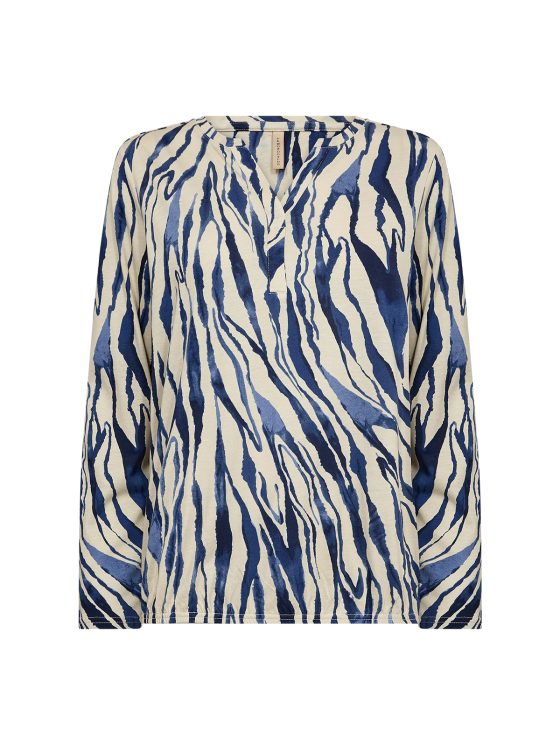 SoyaConcept Felicity AOP 522 Top estate blue combi - Afbeelding 4