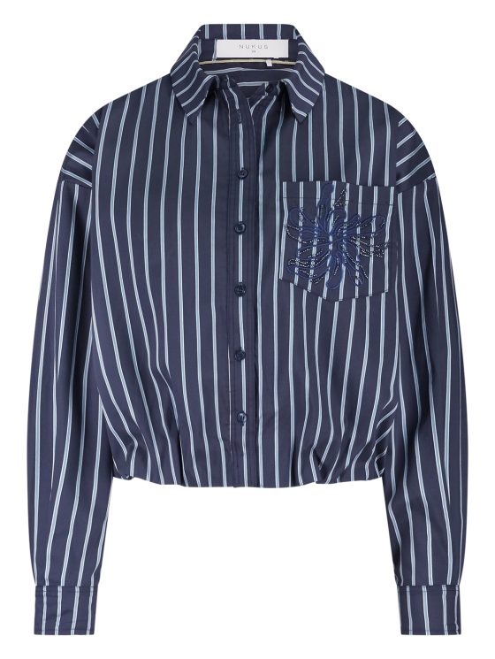 Nukus Ariana Blouse Stripe donkerblauw ice - Afbeelding 6