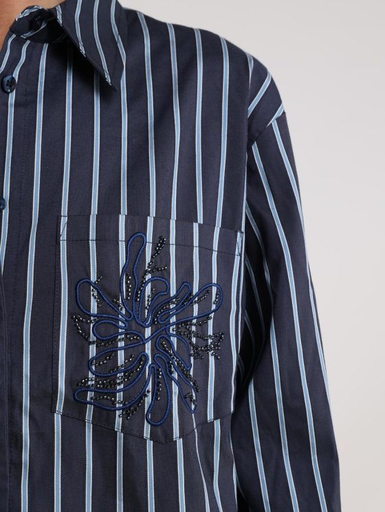 Nukus Ariana Blouse Stripe donkerblauw ice - Afbeelding 5