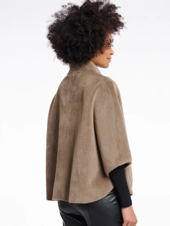 Rino & Pelle Dewi Faux Fur Cape toffee - Afbeelding 2