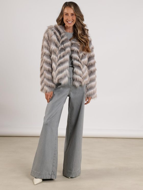 Nukus Lori Jacket Zigzag offwhite grey - Afbeelding 2