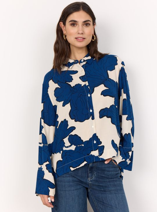 SoyaConcept Vigdis 2 Blouse blue iris creme