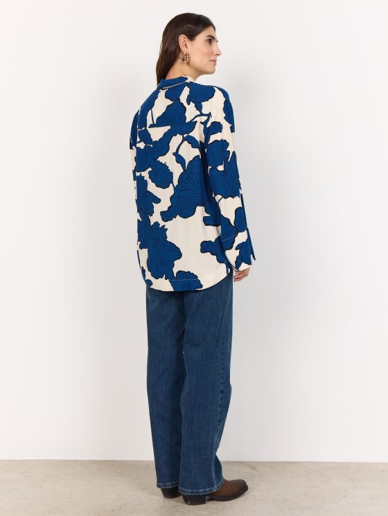 SoyaConcept Vigdis 2 Blouse blue iris creme - Afbeelding 3
