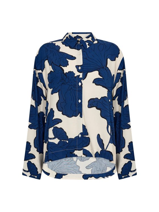 SoyaConcept Vigdis 2 Blouse blue iris creme - Afbeelding 4