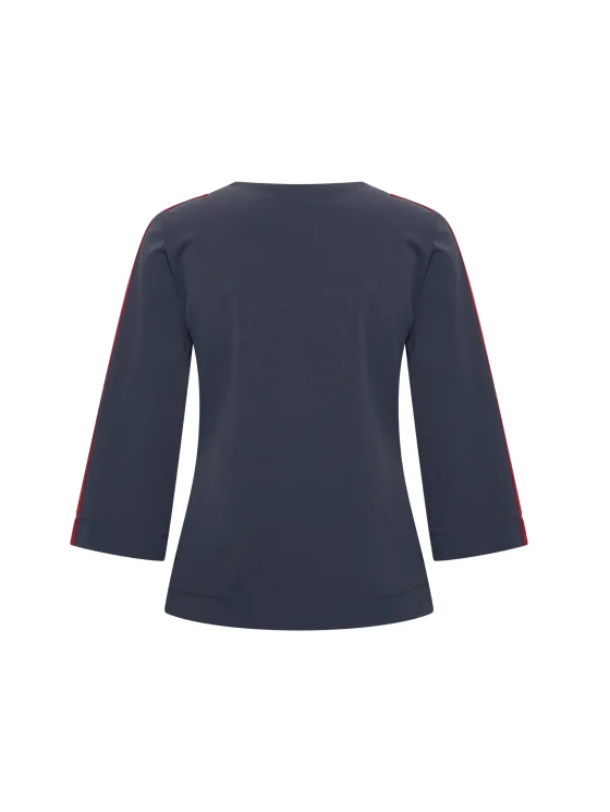 Mi Piace Travelstof V-Hals Tape Top 202666 donkerblauw - Afbeelding 5
