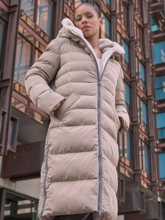 Rino & Pelle Keilafur Winterjas toffee - Afbeelding 2