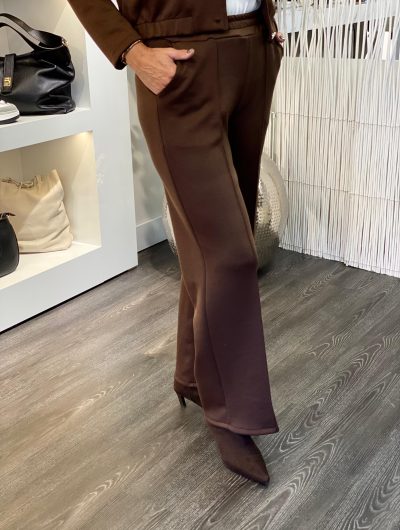 Musthaves by Elja Wijde Broek Sweat Stof 6426 espresso