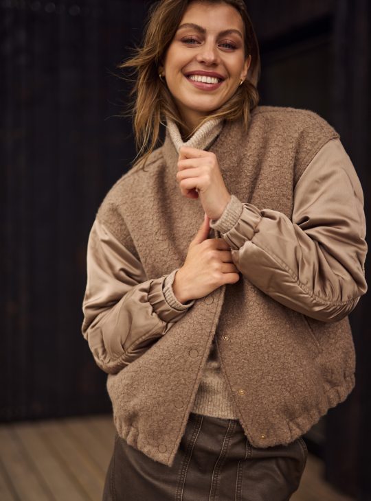 Nukus Baltimore Jacket Satin fango
