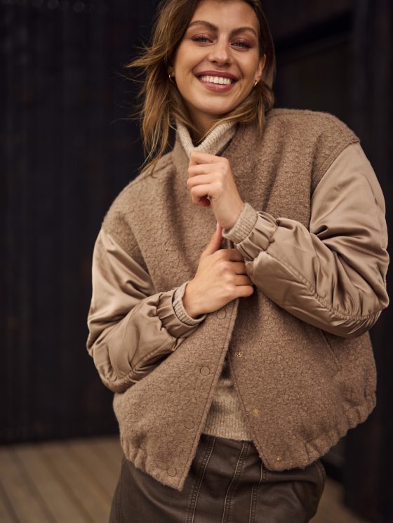 Nukus Baltimore Jacket Satin fango