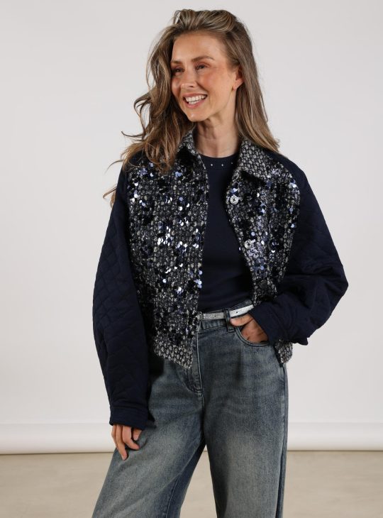 Nukus Milou Jacket Paillet donkerblauw
