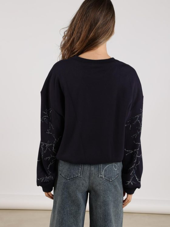 Nukus Suzanne Pullover Strass donkerblauw - Afbeelding 3