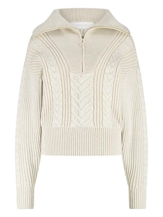 Nukus Clair Pullover Zipper zand - Afbeelding 6