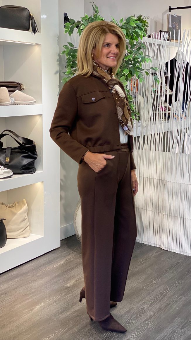 Musthaves by Elja Wijde Broek Sweat Stof 6426 espresso - Afbeelding 2