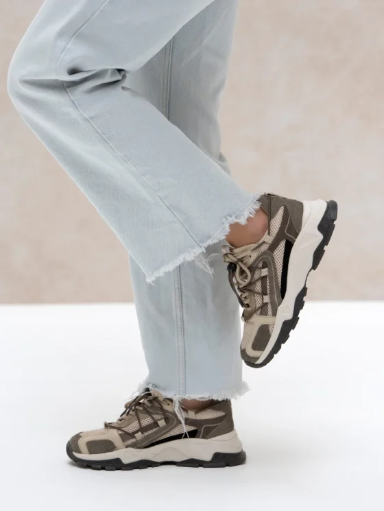 DWRS Isola Mesh Sneakers elefante beige - Afbeelding 2