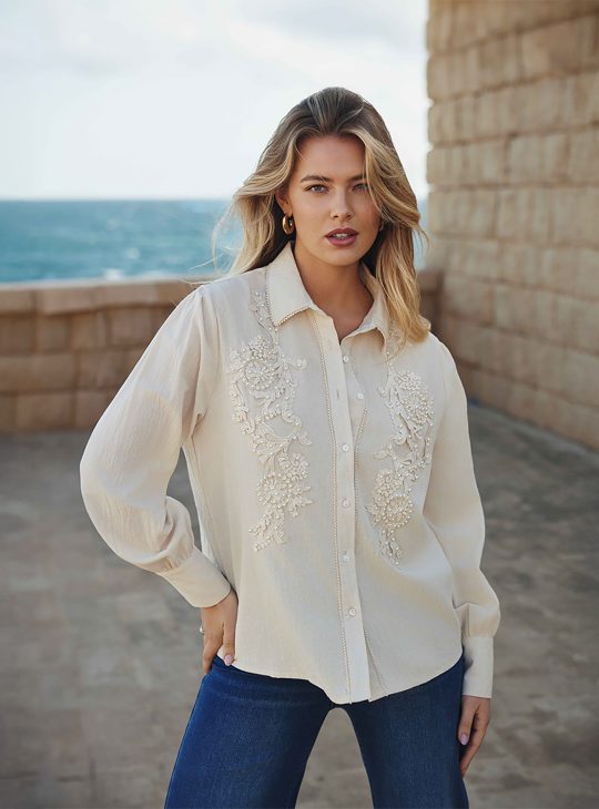 C&S Linsey Blouse ecru