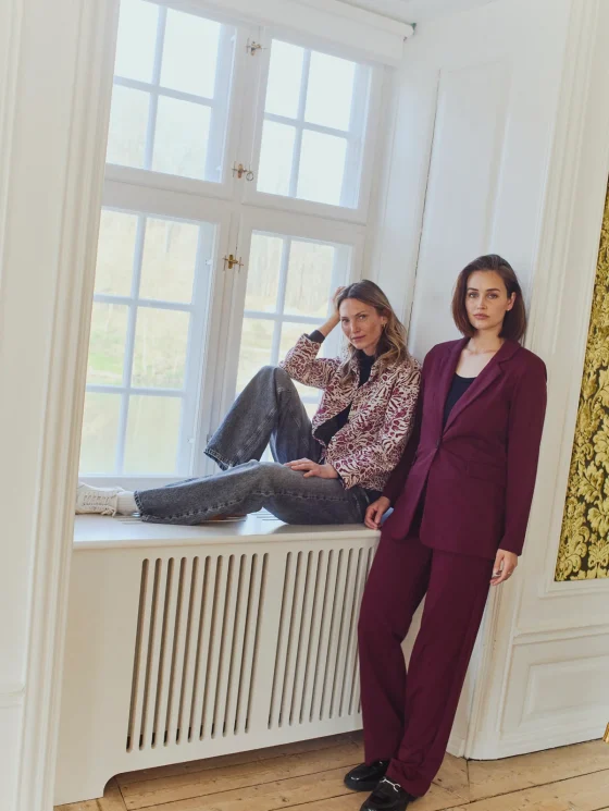 Freequent Jady Jacket moonbeam w. port royale - Afbeelding 6