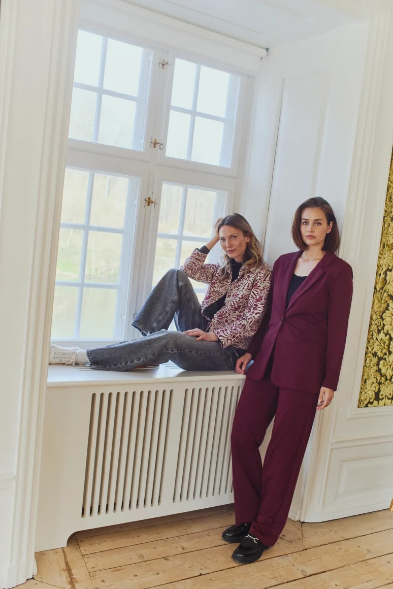 Freequent Jady Jacket moonbeam w. port royale burgundy - Afbeelding 6