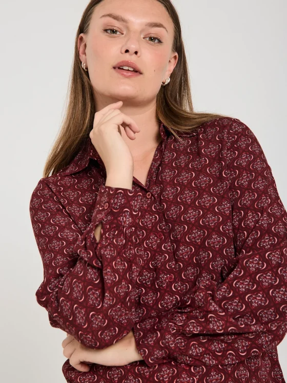 Freequent Lovy Blouse port royale w. moonbeam - Afbeelding 2