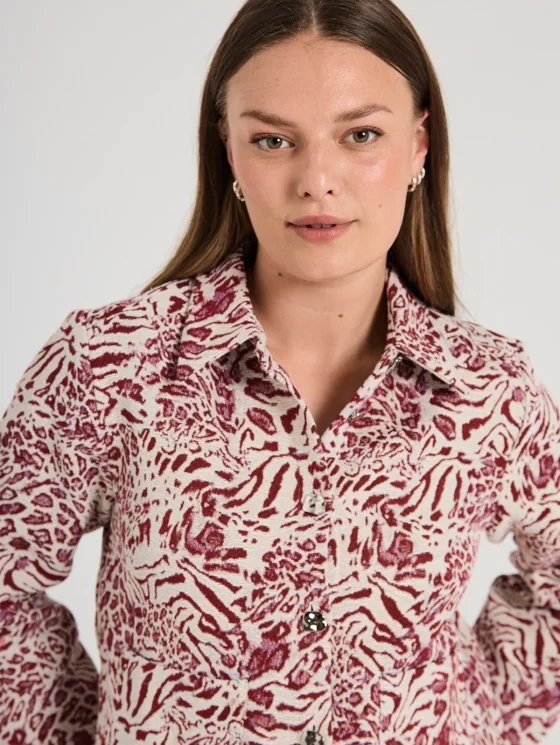 Freequent Jady Jacket moonbeam w. port royale - Afbeelding 2