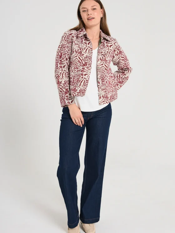 Freequent Jady Jacket moonbeam w. port royale - Afbeelding 3