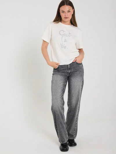 Freequent Celine Jeans Broek vintage grey denim