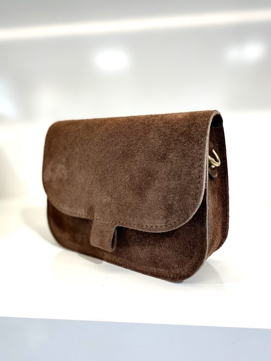 Flora Tas Suede Dark Brown 07 T222 - Afbeelding 3