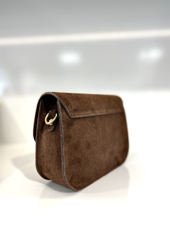Flora Tas Suede Dark Brown 07 T222 - Afbeelding 4