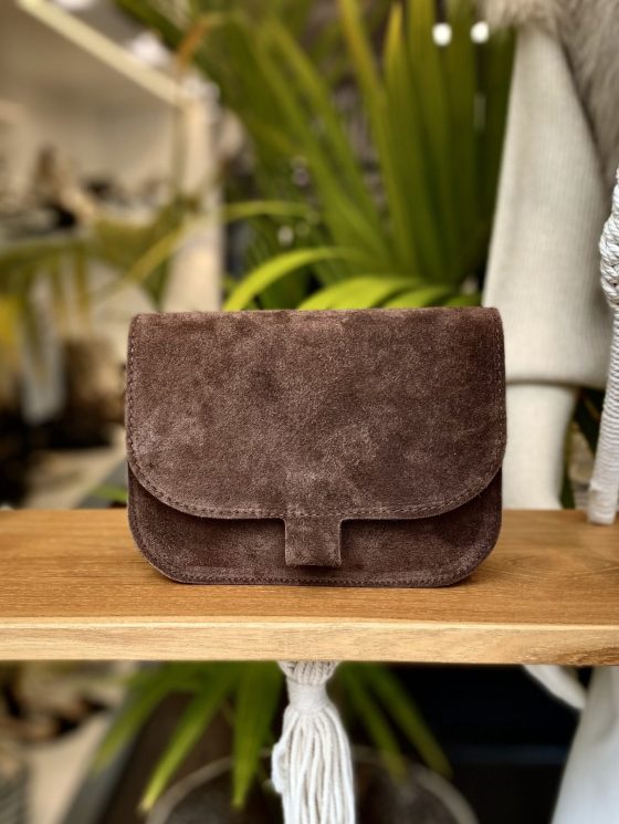 Flora Tas Suede Dark Brown 07 T222
