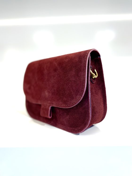 Flora Tas Suede Burgundy 58 T222 - Afbeelding 4