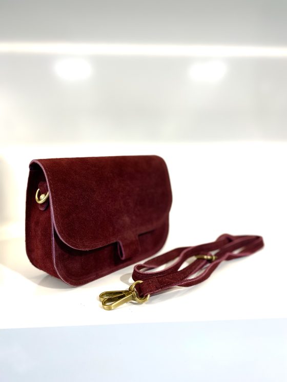 Flora Tas Suede Burgundy 58 T222 - Afbeelding 3
